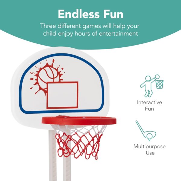 Best Choice Products 3-in-1 Toddler Basketball Hoop Sports A...