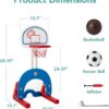 Best Choice Products 3-in-1 Toddler Basketball Hoop Sports A...