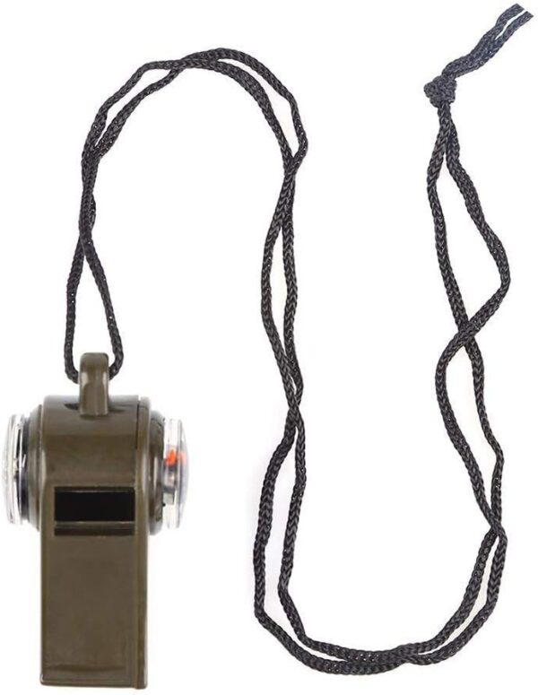 Emergency Whistle with Lanyard, Multi-Functional 3 in1 Survi...