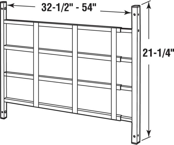 Segal S 4767 Carbon Steel Fixed 4-Bar Window Grill for Home ...