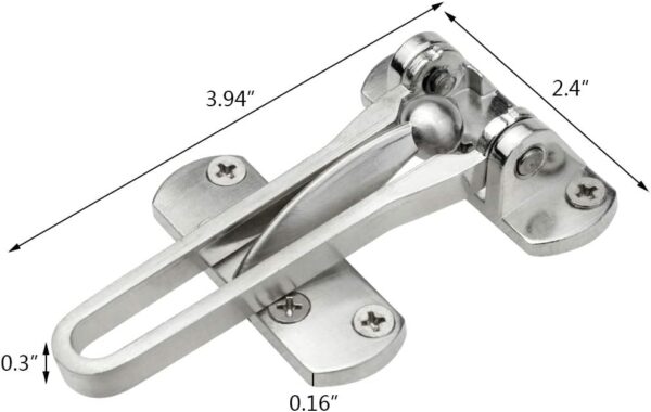 Home Security Door Lock, 2 Pack Latch Guard Clasp Front Door...