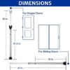 BRINKS- Portable Door Security Bar, Silver- Adjustable Secur...