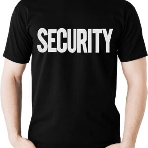 fresh tees Security Shirt 2 Sided Front Back Print | Event S...