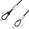 20 PCS 25"(65cm) Safety Cable, Black Coated Braided Stainles...