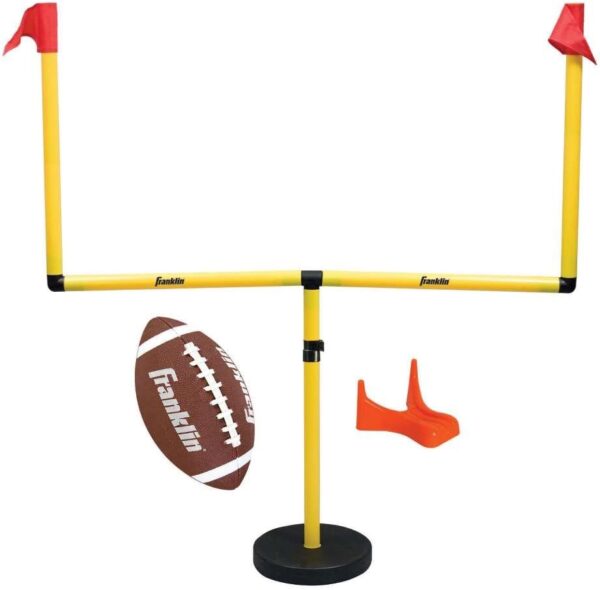 Franklin Sports Youth Football Goal-Post Set — Kids’ Footbal...