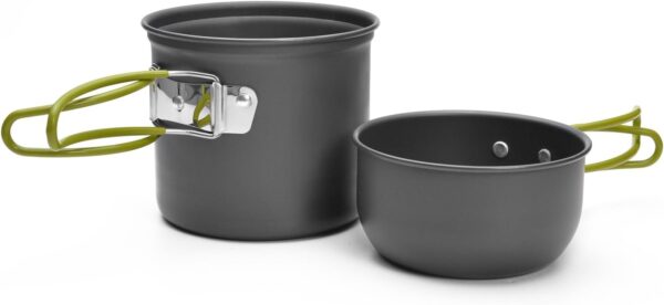 Odoland Camping Cookware Stove Carabiner Canister Stand Trip...