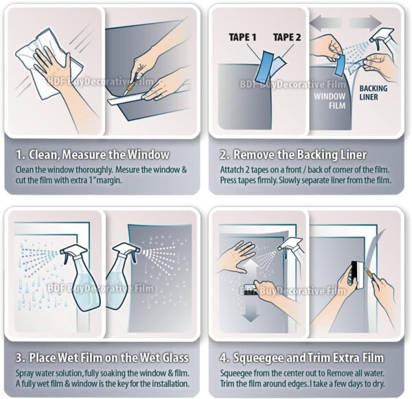 BDF S4MC Window Film Security and Safety 4 Mil Clear - 24in ...