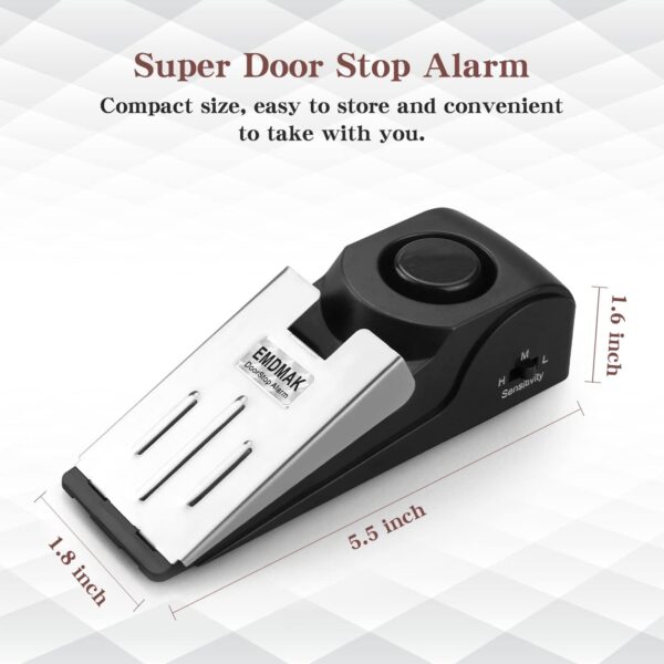 EMDMAK Door Stop Alarm with 120DB Siren Door Stop for Home &...