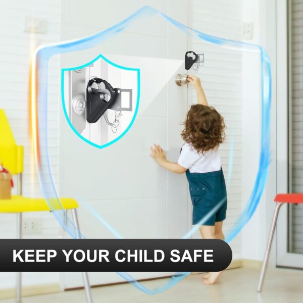 Portable Door Lock for Hotel Door Safety- Metal Hotel Door L...