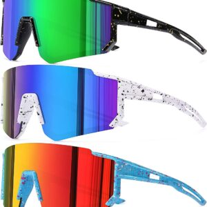 3 Pack Kids Baseball Sunglasses Youth Sports Football Softba...