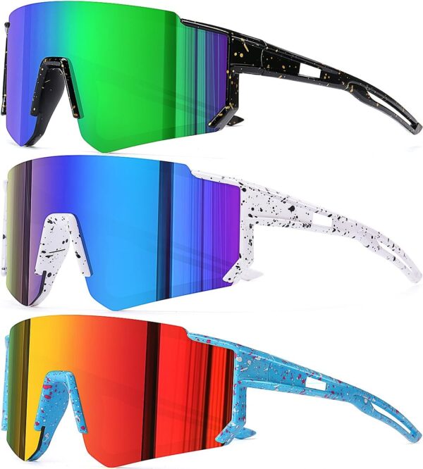 3 Pack Kids Baseball Sunglasses Youth Sports Football Softba...