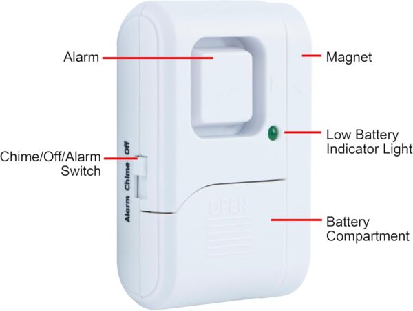 GE Personal Security Window and Door Alarm, 4 Pack, DIY Prot...