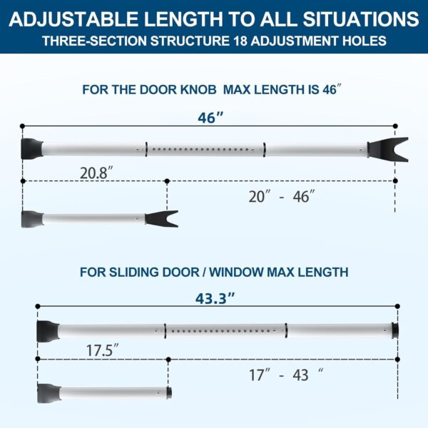 Rerishom Door Security Bar, Door Stoppers Security bar,Heavy...
