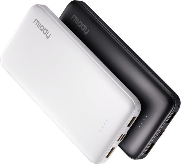 Miady 2-Pack 10000mAh Dual USB Portable Charger, USB-C Fast ...