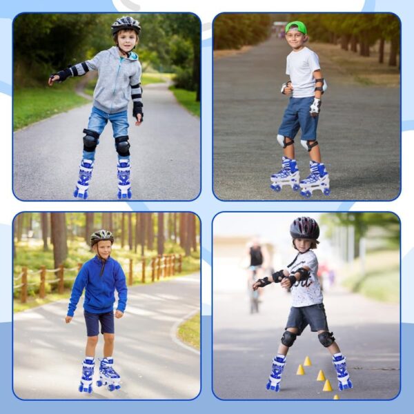 Adjustable Roller Skates for Kids Girls Boys Beginners 4Size...