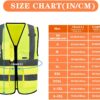 Reflective Security Safety Vests Heavy Duty with 7 Pockets a...