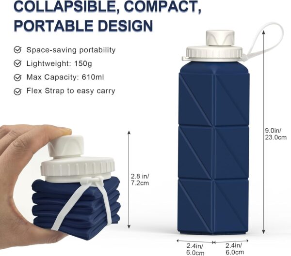 Collapsible Water Bottles, Silicone Foldable Portable Water ...