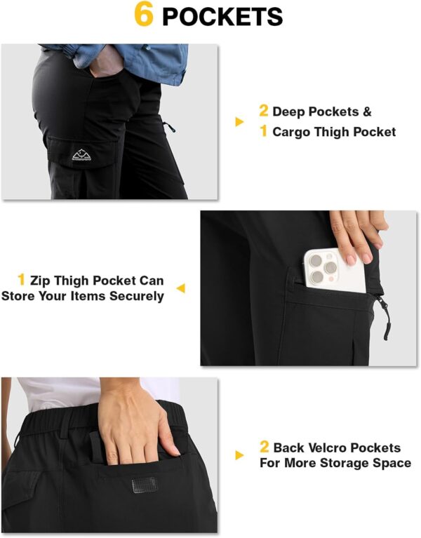 TBMPOY Women's Hiking Cargo Pants Lightweight Water Resistan...