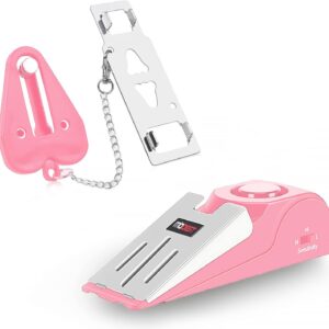 Hotel Door Lock & Door Stop Alarm,Dual Protection Security D...