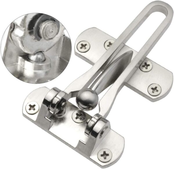 Home Security Door Lock, 2 Pack Latch Guard Clasp Front Door...