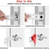 Portable Door Lock for Travel, Door Lock Self-Defense Securi...