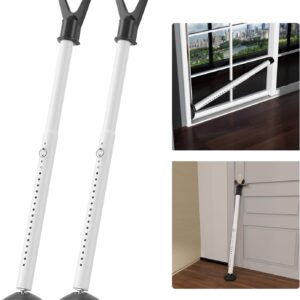 Door Stoppers Security Bar 2 Pack - Heavy Duty Door Jammer -...