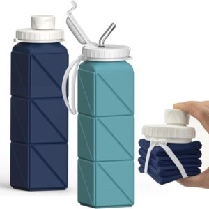 Collapsible Water Bottles, Silicone Foldable Portable Water ...