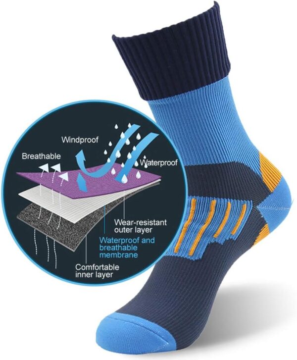 RANDY SUN Waterproof Socks, Unisex Hiking Wading Trail Runni...