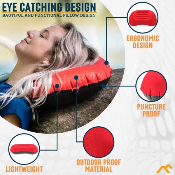 Alpcour Camping Pillow – Large, Inflatable, Ultralight Sleep...
