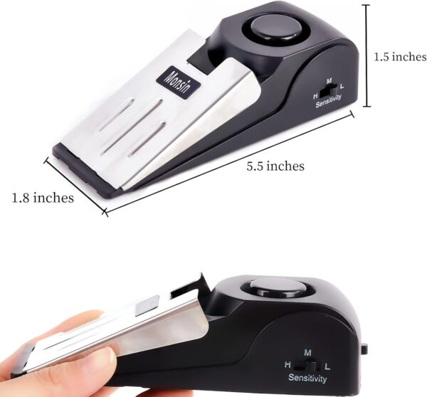 Door Stop Alarm, Door Stopper with 120DB Security Alarm, Flo...