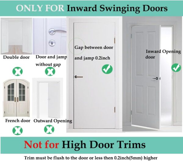 Home Security Door Lock, 2 Pack Child Proof Door Reinforceme...