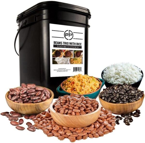 Beans Trio with Rice Emergency Food Kit (100 Servings, 14 pk...