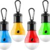 Tent Lamp 4 Packs Portable LED Tent Lights Clip Hook Hurrica...
