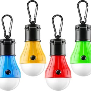 Tent Lamp 4 Packs Portable LED Tent Lights Clip Hook Hurrica...
