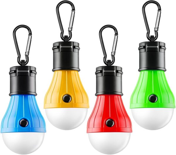 Tent Lamp 4 Packs Portable LED Tent Lights Clip Hook Hurrica...