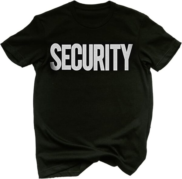 fresh tees Security Shirt 2 Sided Front Back Print | Event S...