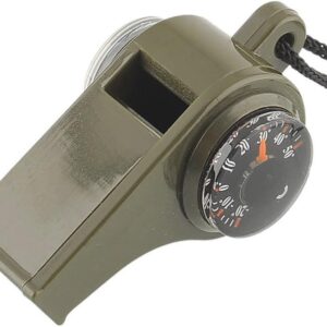 Emergency Whistle with Lanyard, Multi-Functional 3 in1 Survi...