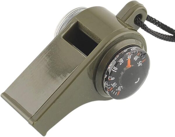 Emergency Whistle with Lanyard, Multi-Functional 3 in1 Survi...