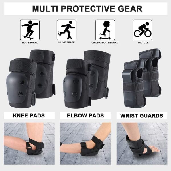 Adult/Child Knee Pads Elbow Pads Wrist Guards 3 in 1 Protect...