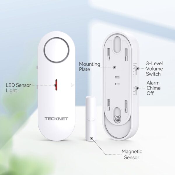 TECKNET Door Alarms for Kids Safety, Window Alarm Pool Alarm...