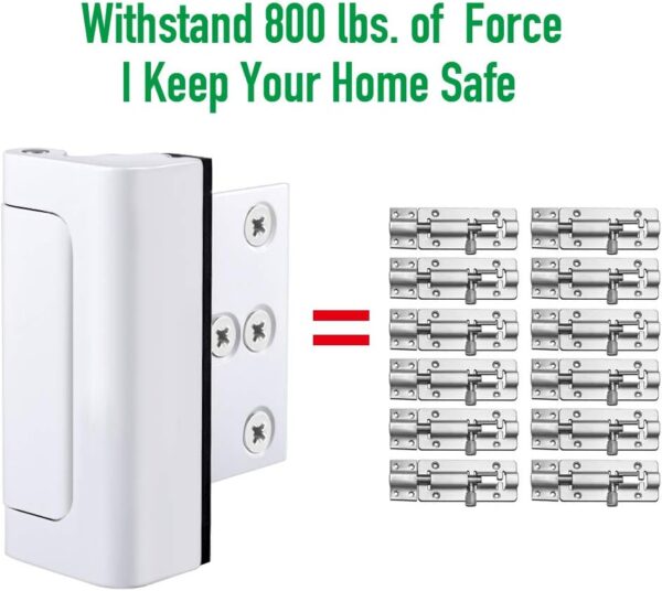 Home Security Door Reinforcement Lock Upgraded Front Door Lo...