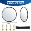 Maitys 2 Pcs Convex Mirror Acrylic Safety Security Traffic C...