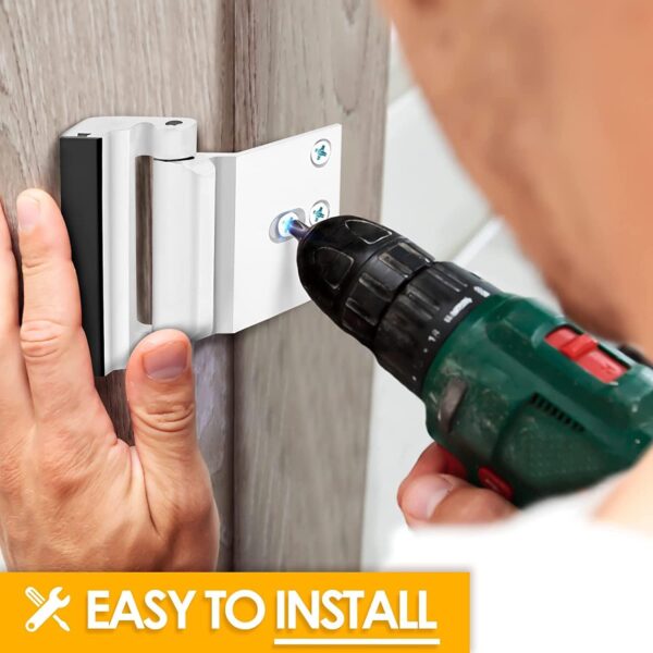 Home Security Door Reinforcement Lock - Child Proof High Sec...