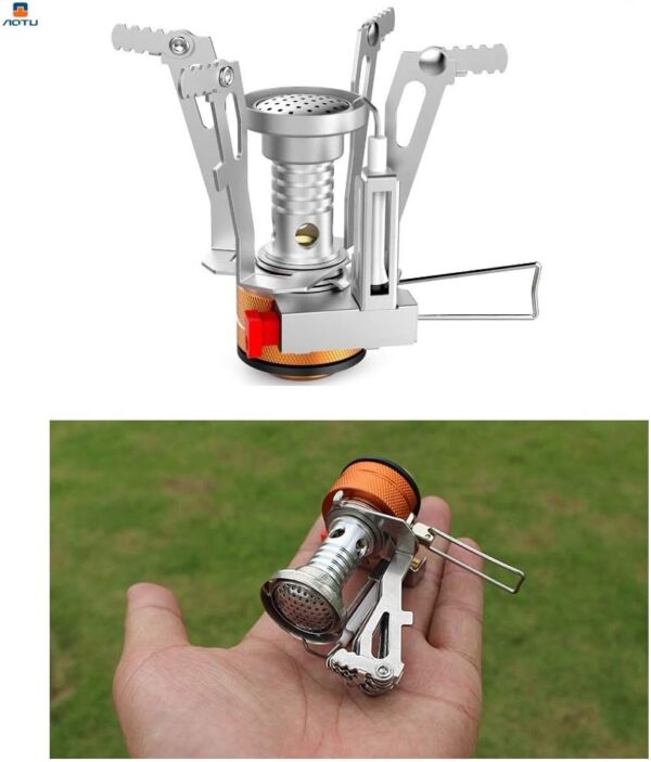 AOTU Portable Camping Stoves Backpacking Stove with Piezo Ig...