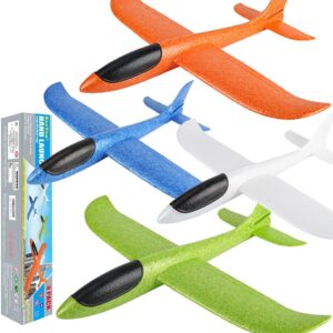 BooTaa 4 Pack Airplane/Flying Toys, 17.5" Large Throwing Foa...