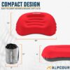 Alpcour Camping Pillow – Large, Inflatable, Ultralight Sleep...