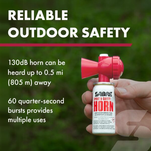 SABRE Sport and Safety Horn, 130 dB Air Horn, 60 ¼ Second or...