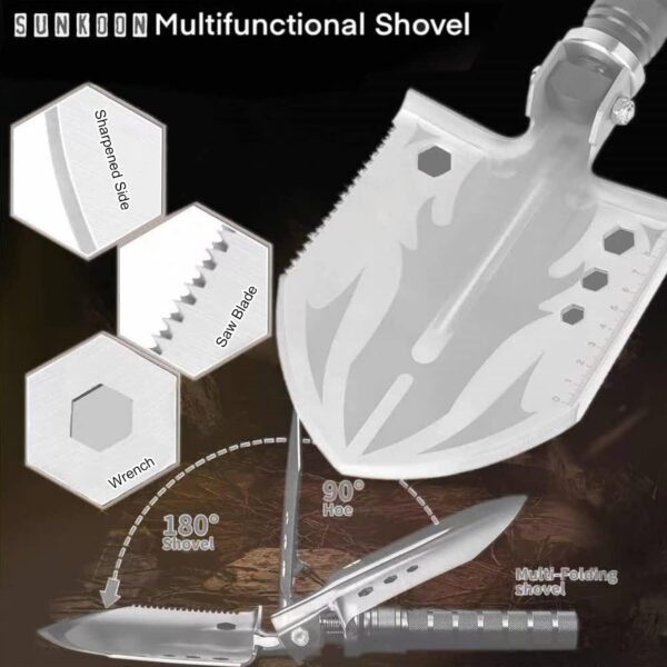 Survival Shovel Survival Axe, Camping Folding Shovels Hatche...