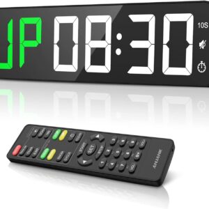 Gym Timer 15" Large LED Display Wall Clock | Interval Workou...
