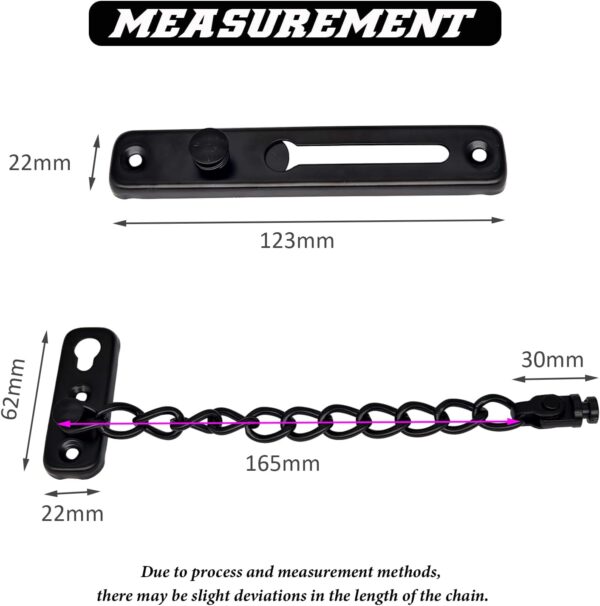 KAFENDA Security Door Chain Lock Sturdy Door Lock Latch for ...
